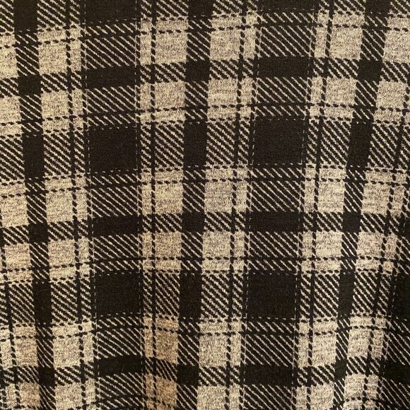 Style & Co. Plaid Mock Turtleneck Top Grey Black Plaid size 2X - Picture 7 of 10
